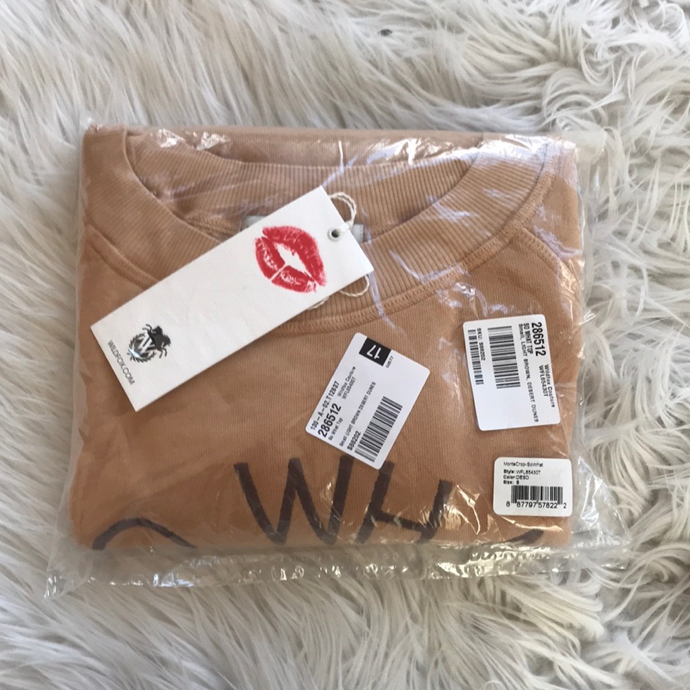 NWT • Wildfox • So What Cropped Sweatshirt New - Picture 5 of 5